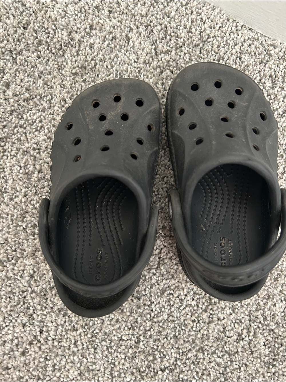 CROCS Toddler Black Classic Clog Sandals
